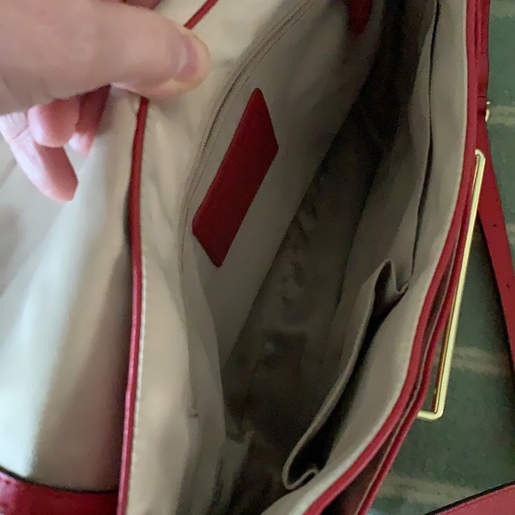 Coach Taylor F27481 Coral Colored Leather Flap Bag - Picture 7 of 9